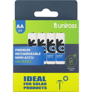 Соларни акумулаторни батерии АА Uniross AA - 600 mAh
