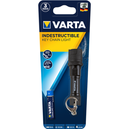 Фенер ключодържател Varta Indestructible LED с 1 батерия ААА