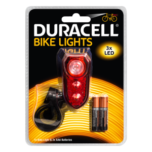Заден стоп за колело Duracell Bike Light B02 с 2 батерии AAA