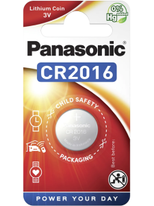 Литиева батерия CR2016 Panasonic CR2016 - 3V